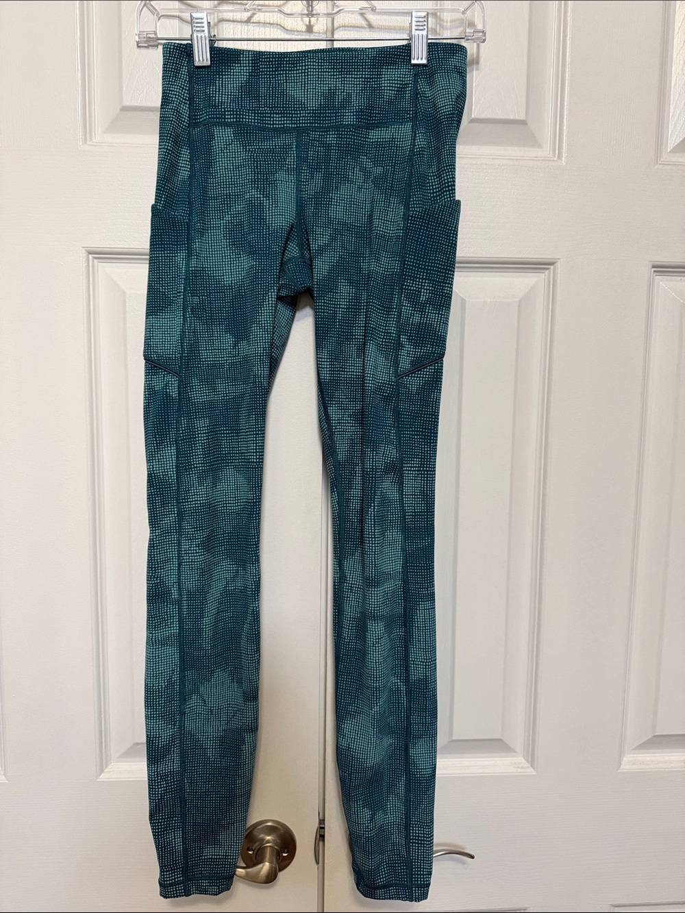 lululemon athletica Teal Blue Patterned Leggings